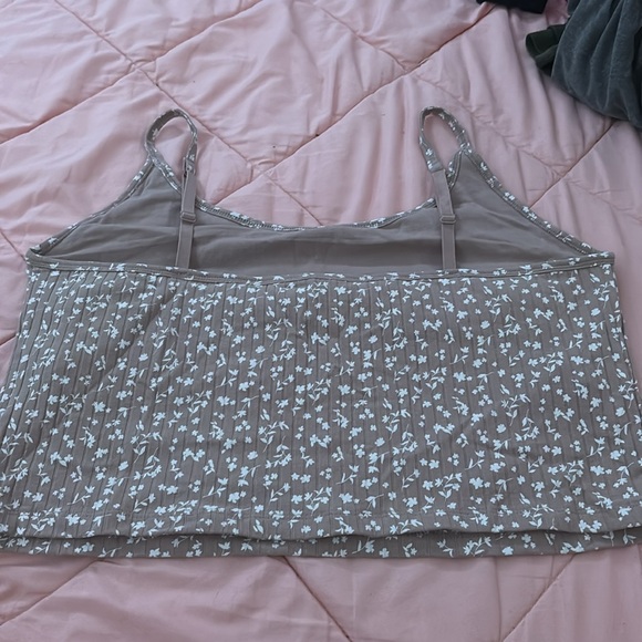 Brown floral crop top - Picture 3 of 4
